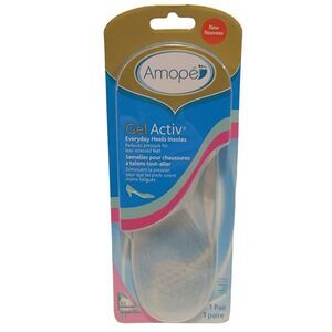 AMOPE Gel Activ Everyday Heel Insoles 1 Pair size 5-10